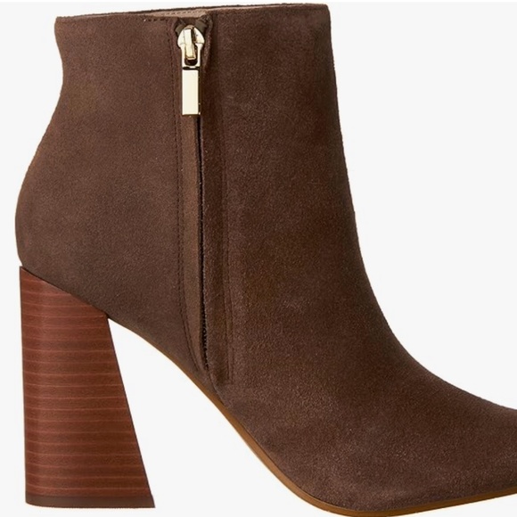 Kenneth Cole New York Gladis Genuine Leather Suede Ankle Boot Walnut Taupe (6) - Picture 4 of 15